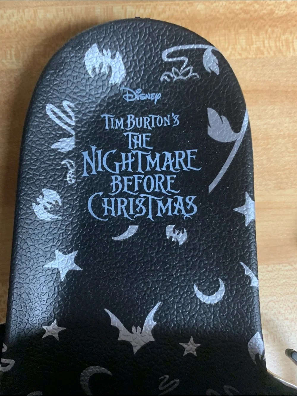 Night Before Christmas Black & Silver Metallic Slides, Unisex, Adult Sz 10, NWT